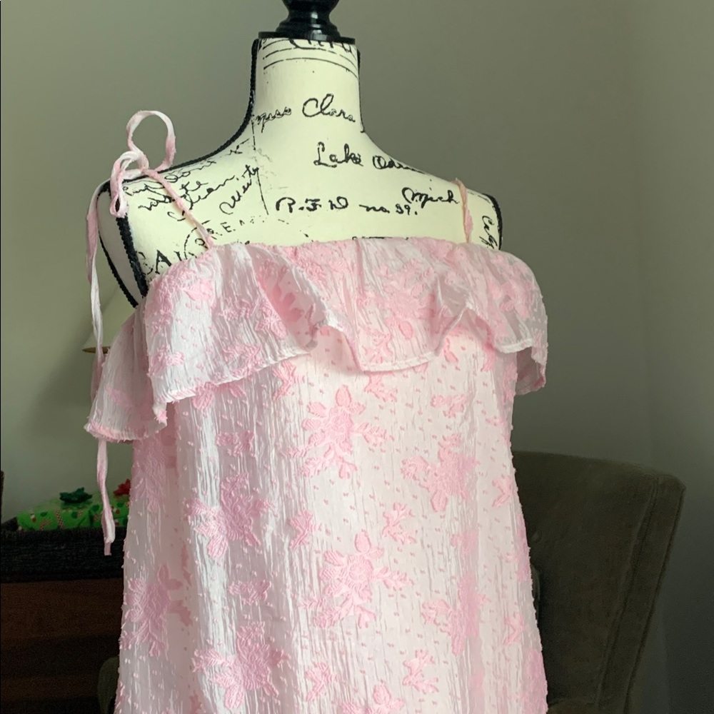 Pink Jacquard Dress - Picture 2 of 6